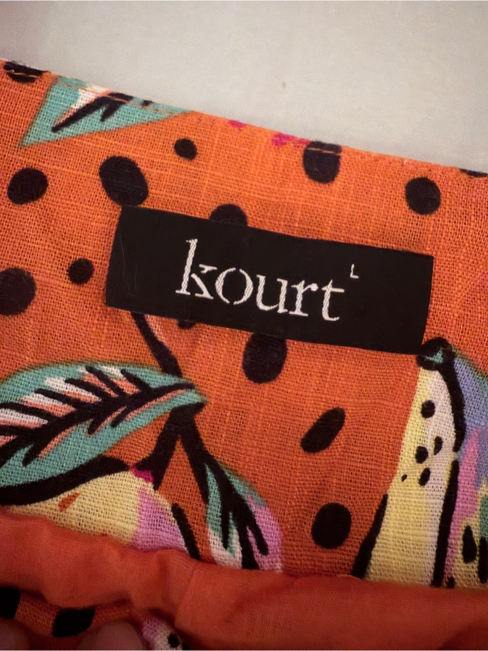 Kourt Women's Orange Fruit Print  Square-Neck Mini Dress with Flutter Sleeves - Picture 9 of 16